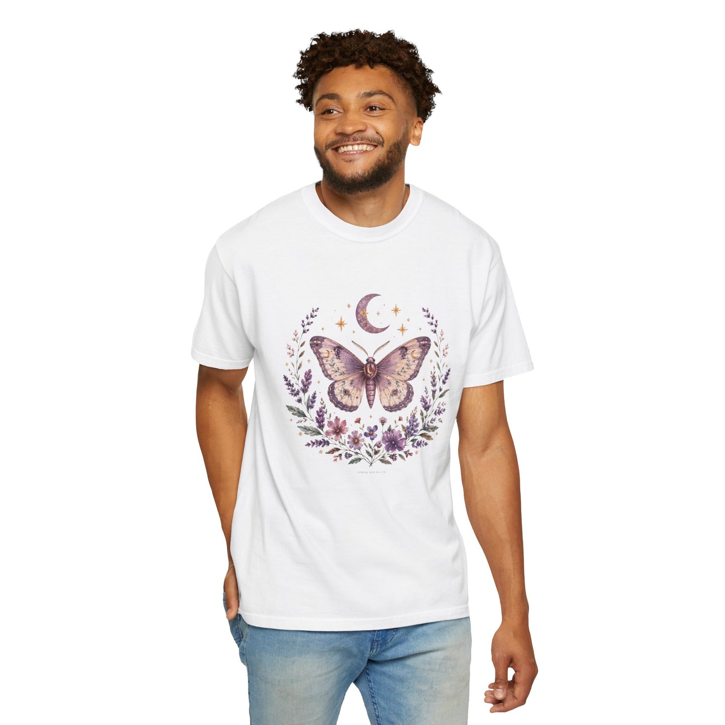 Mystic Moth T-Shirt — Floral Moon Butterfly Graphic Tee