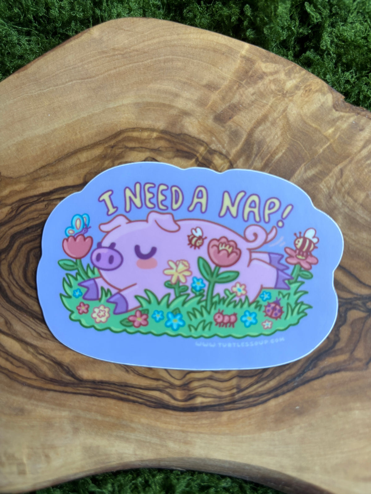 I Need a Nap Pig Vinyl Sticker