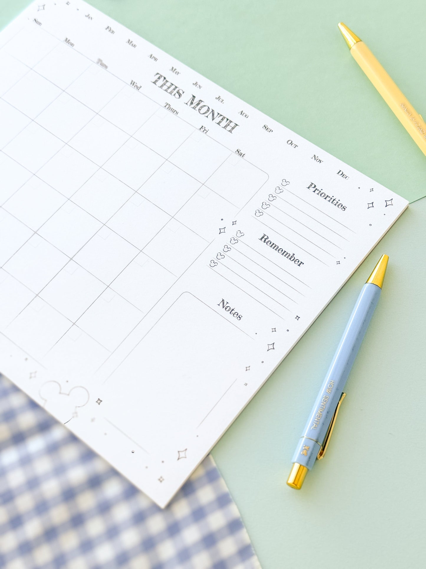 Sketch *Monthly* Planner Notepad