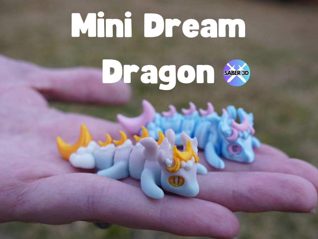 🌙 Tiny Moonhorn Dragon Articulated Fidget