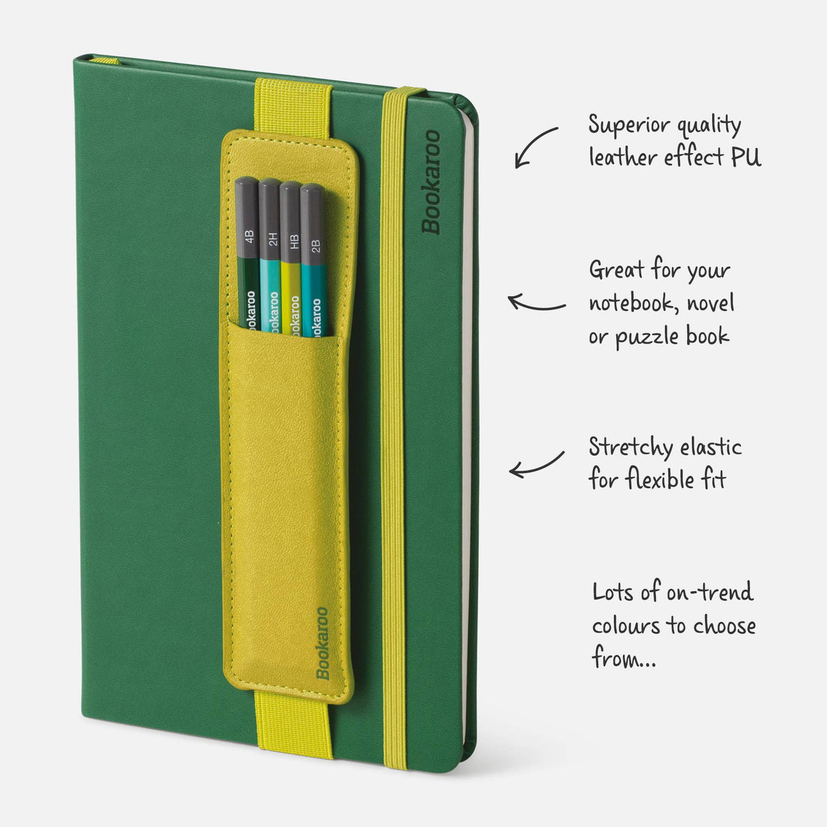 Bookaroo Pen Pouch – Elastic Notebook & Journal Pen Holder