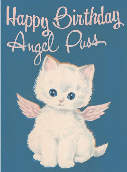 Angel Puss - Birthday Card