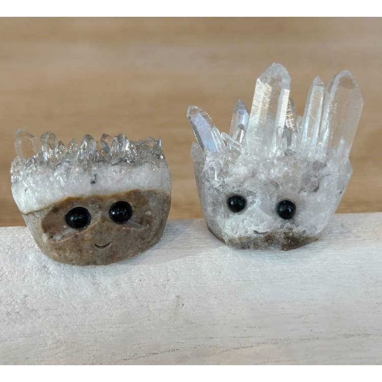 Quartz Crystals with Faces- Punk Rocks Crystal Hedgehogs