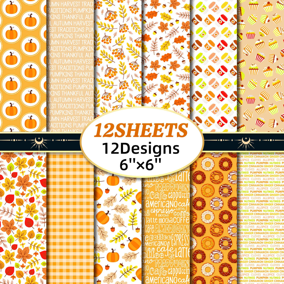 Autumn Harvest Scrapbooking Paper Pack 🍁