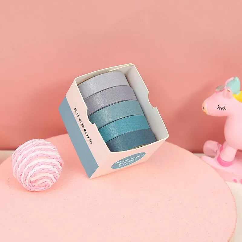 Morandi Washi Tape Sets – 5 Roll Coordinating Collections