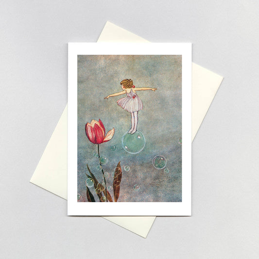 Bubble Fairy With Tulip - Encouragement Card