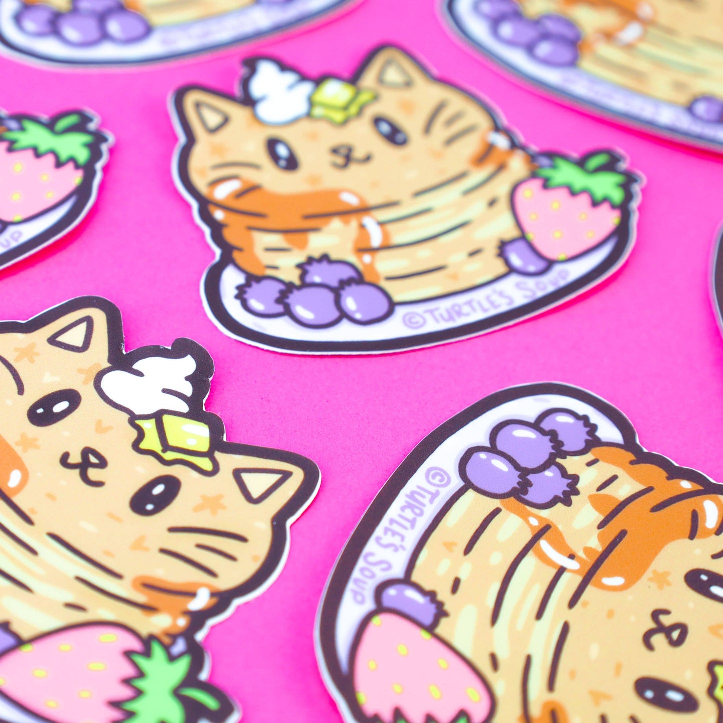 Pancake Kitty Breakfast Cat Funny Animal Vinyl Sticker