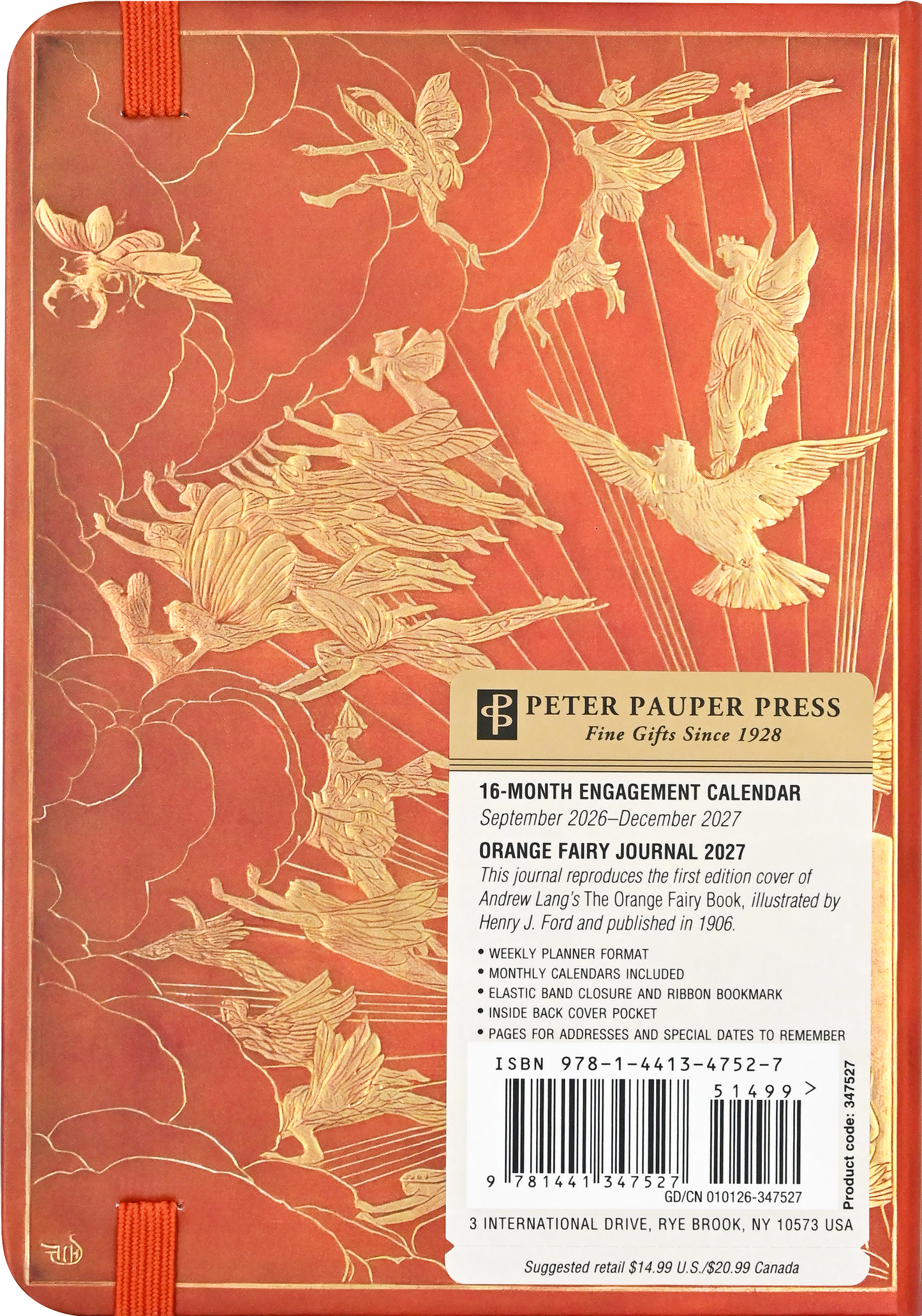 2027 Orange Fairy Weekly Planner