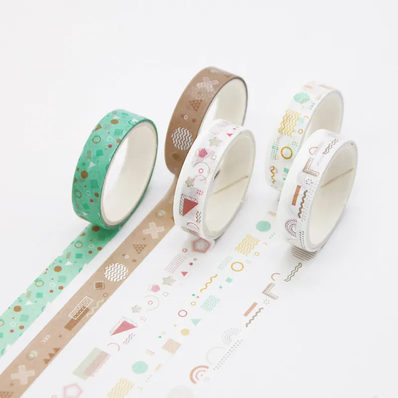 Morandi Washi Tape Sets – 5 Roll Coordinating Collections