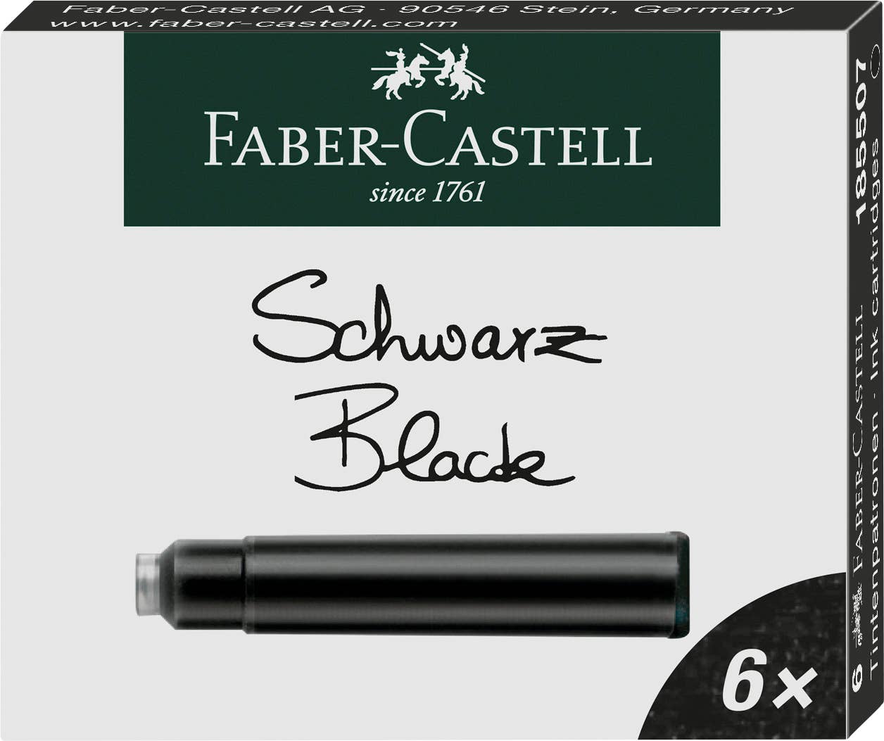 Fountain Pen Ink Cartridges, Box/6, Black