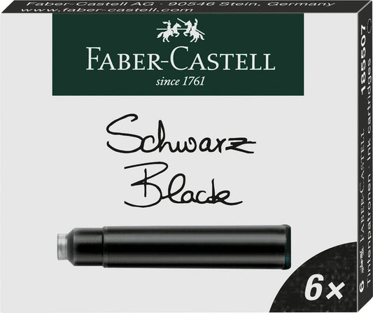 Fountain Pen Ink Cartridges, Box/6, Black