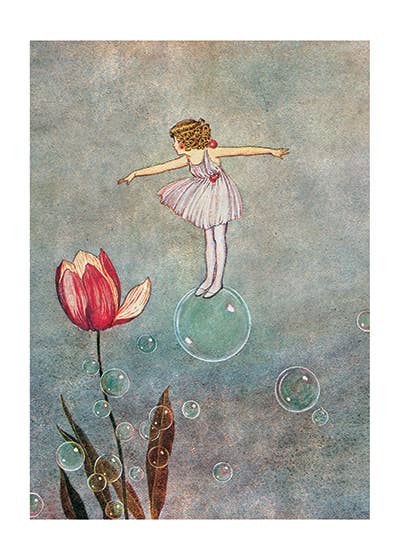 Bubble Fairy With Tulip - Encouragement Card