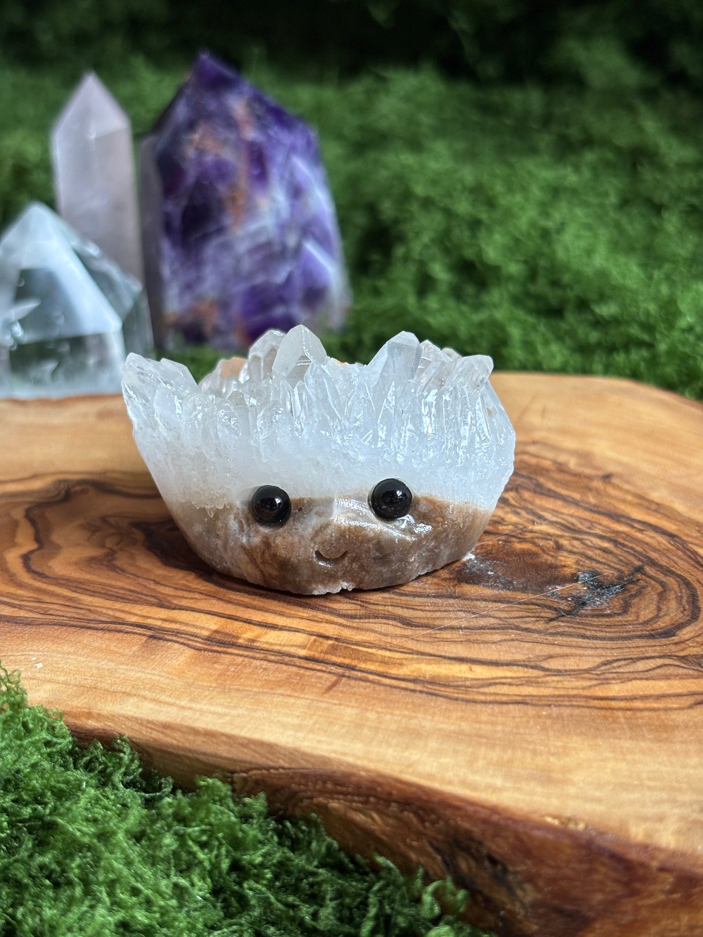 Quartz Crystals with Faces- Punk Rocks Crystal Hedgehogs