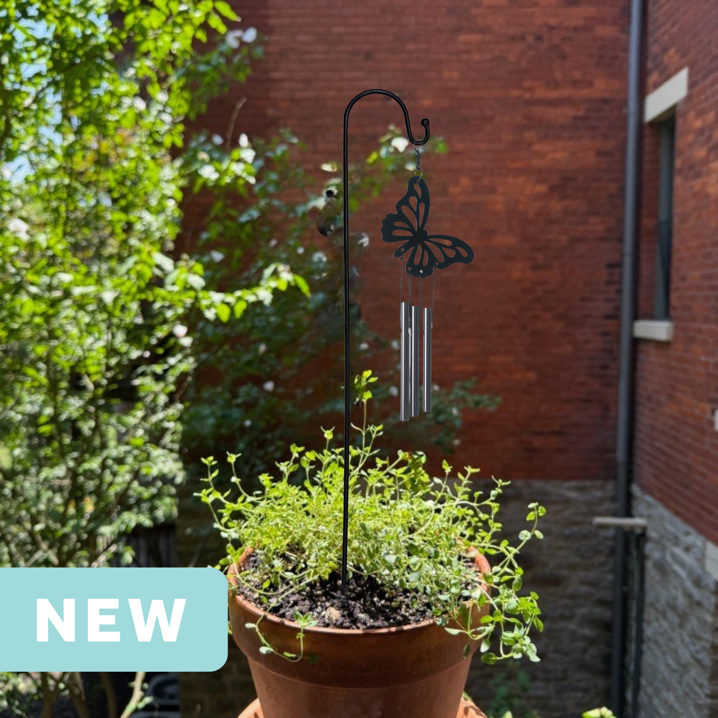 Butterfly Garden Whispers Chime Stake