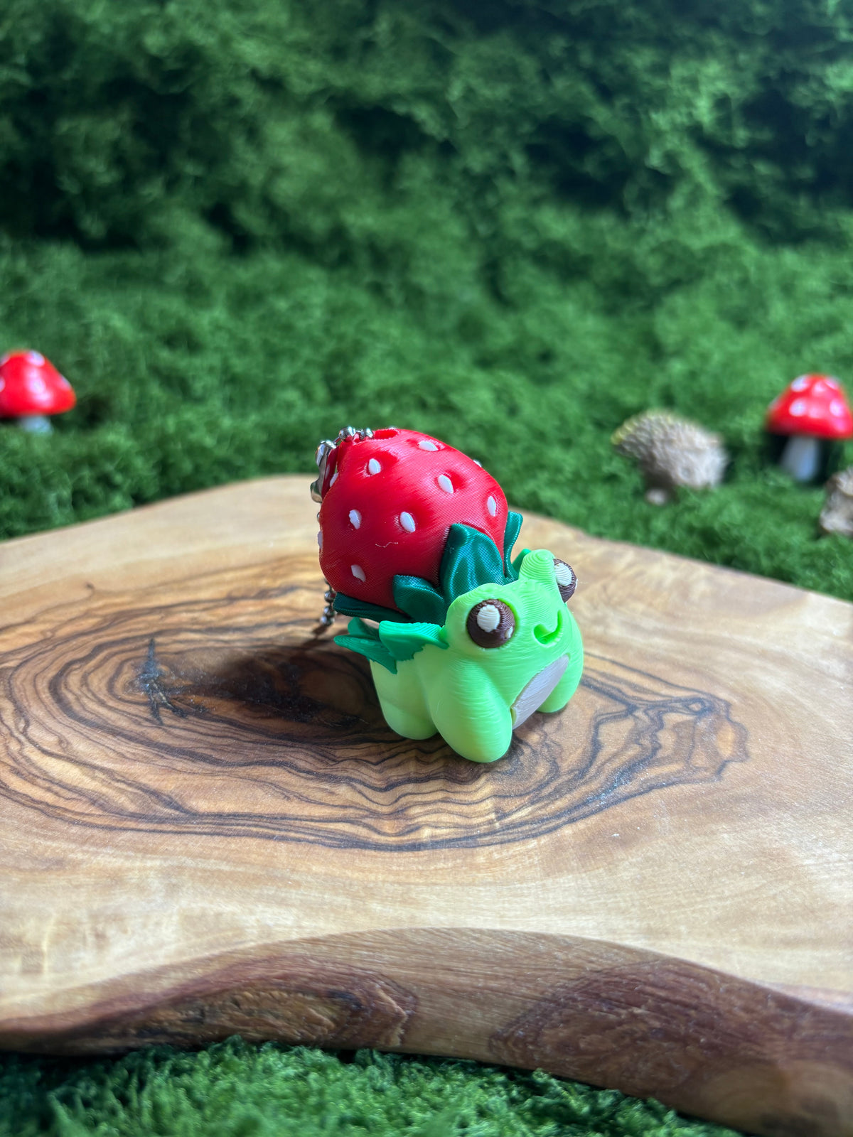 Strawberry Frogs Clicker 3D Printed Fidget Keychain