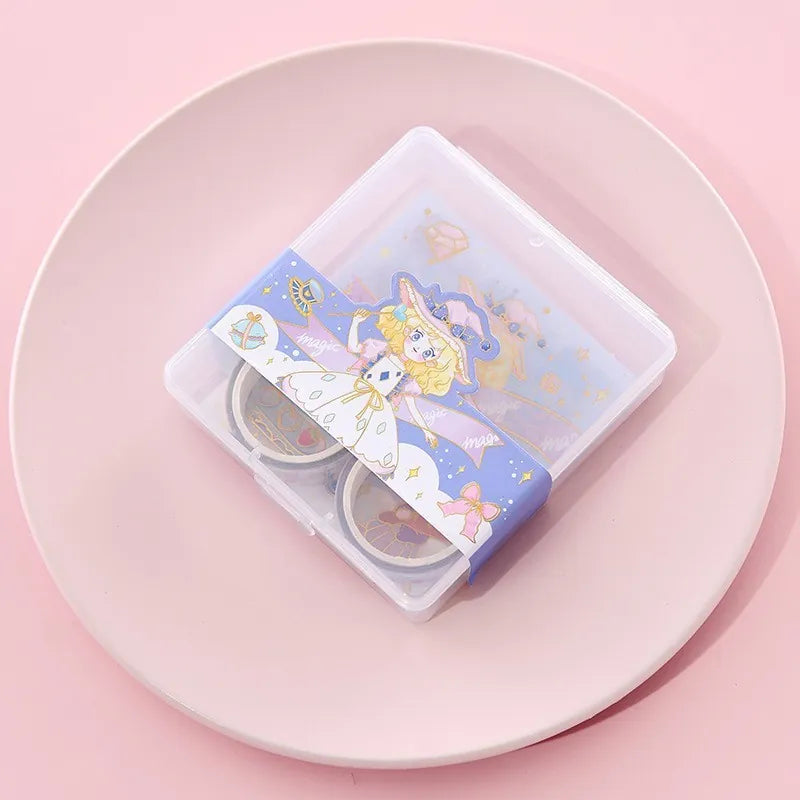 Kawaii Whimsy Washi Tape & Sticker Set 🌸