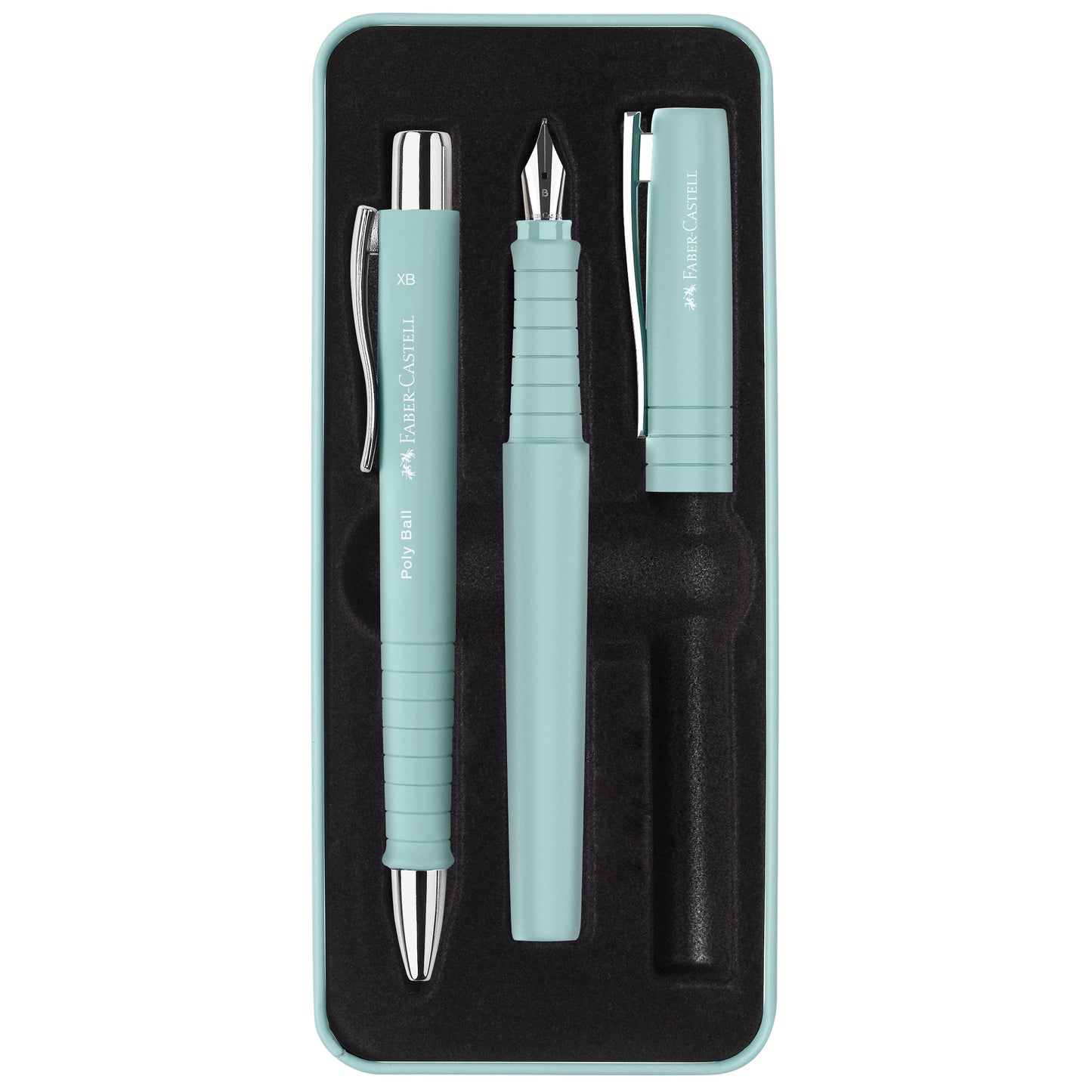 Poly Ball Gift Tin Fountain Pen and Ballpoint Set