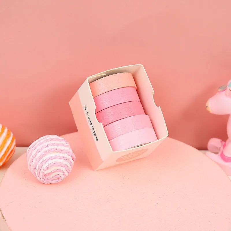 Morandi Washi Tape Sets – 5 Roll Coordinating Collections