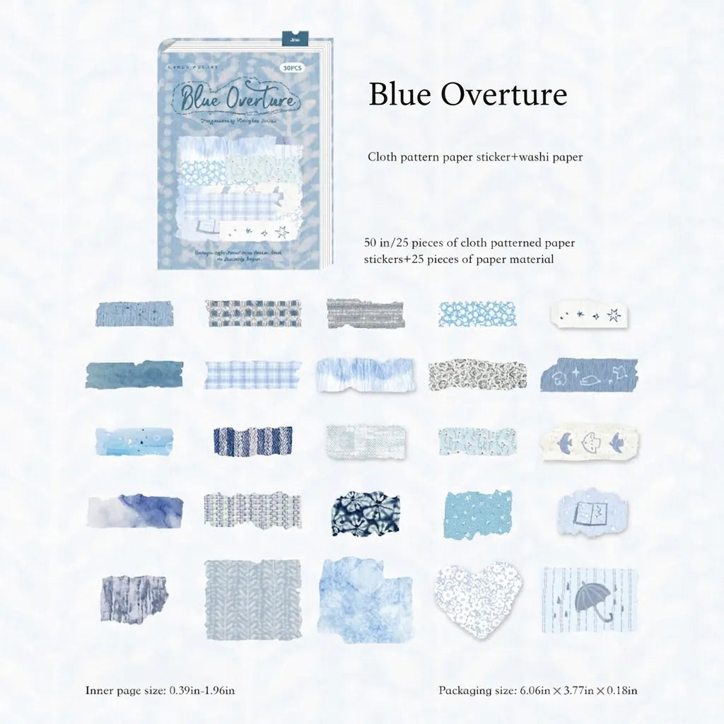 Decorative Washi Sticker Pack — 50 Pieces
