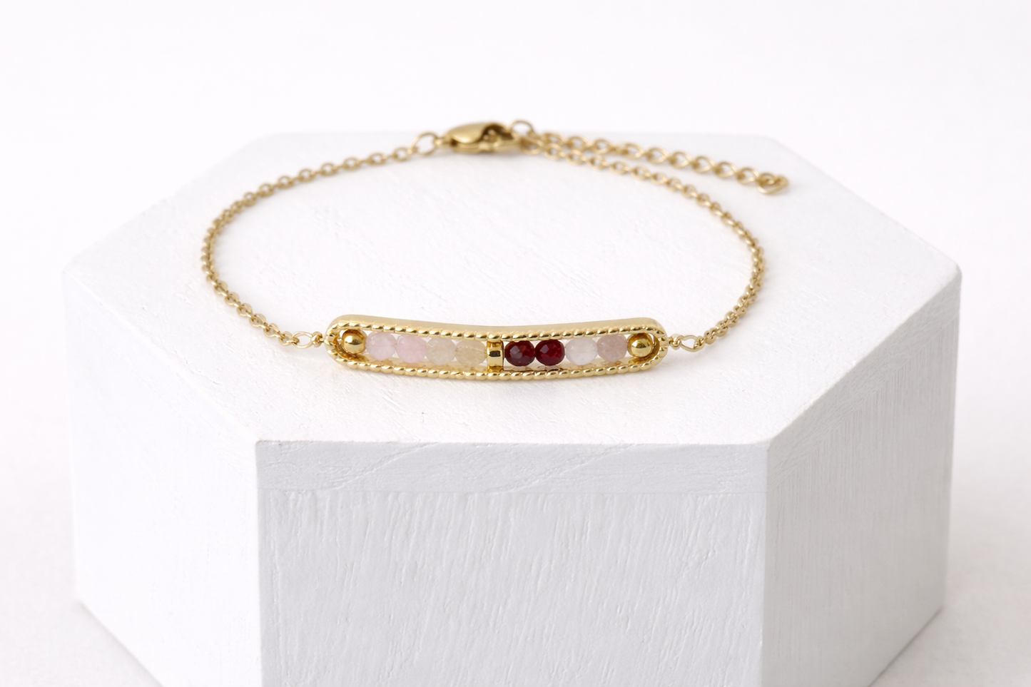 Harmony Crystal Bar Bracelet – Citrine & Amethyst