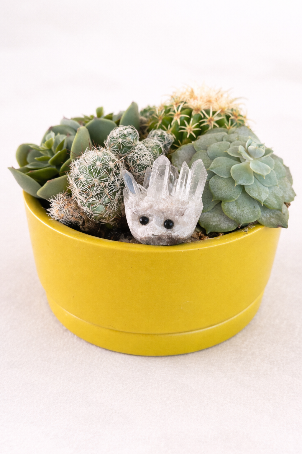 Quartz Crystals with Faces- Punk Rocks Crystal Hedgehogs