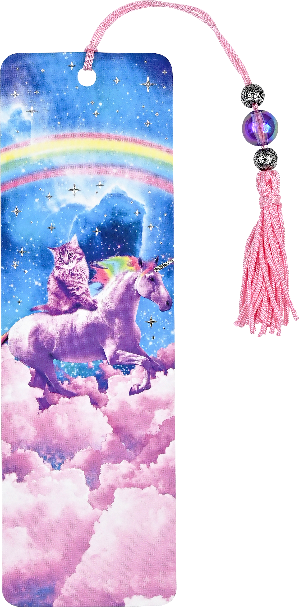 Unicorn & Kittens Forever Beaded Bookmark,Unicorn & Kittens Forever Beaded Bookmark