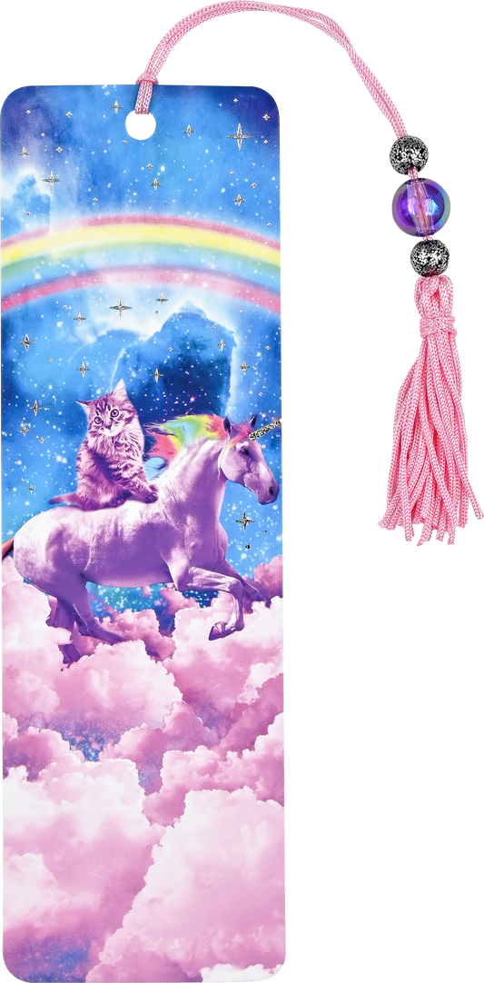 Unicorn & Kittens Forever Beaded Bookmark,Unicorn & Kittens Forever Beaded Bookmark