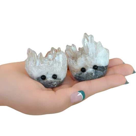 Quartz Crystals with Faces- Punk Rocks Crystal Hedgehogs