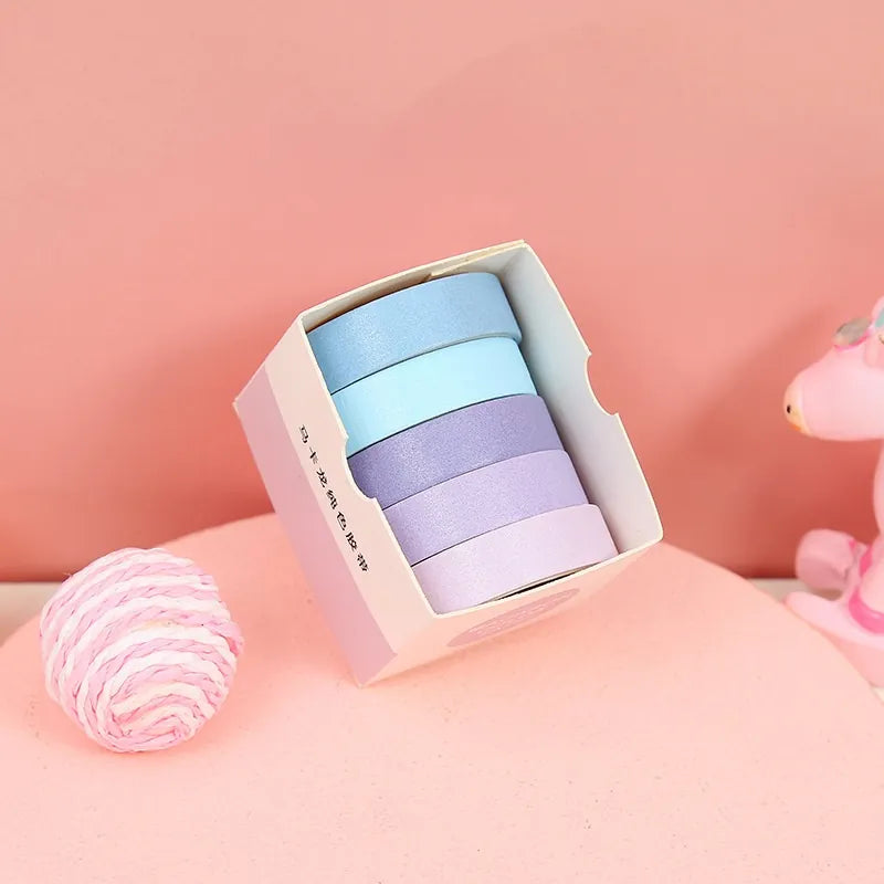 Morandi Washi Tape Sets – 5 Roll Coordinating Collections