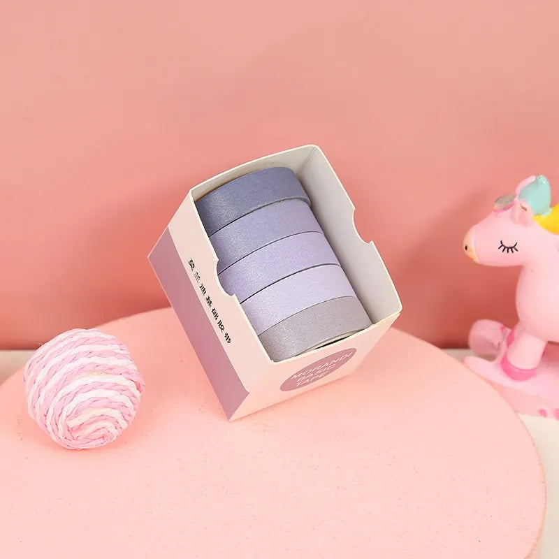 Morandi Washi Tape Sets – 5 Roll Coordinating Collections