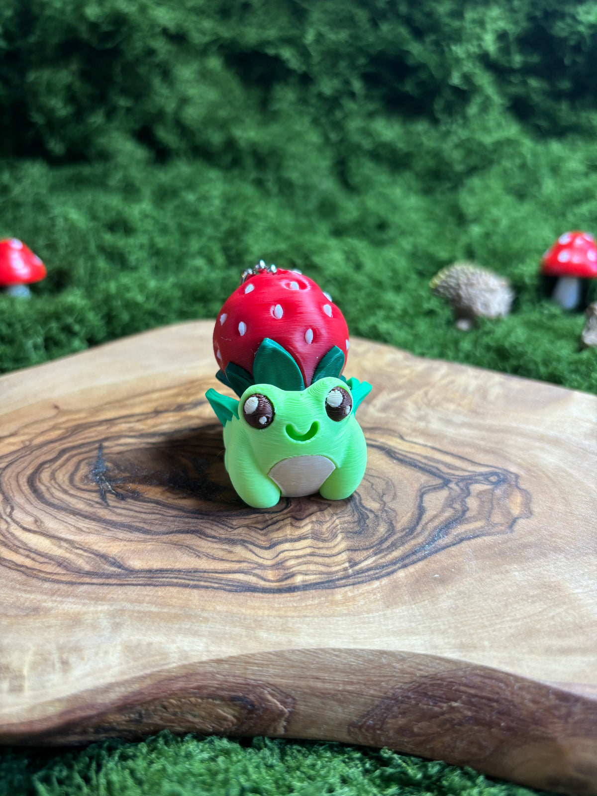 Strawberry Frogs Clicker 3D Printed Fidget Keychain