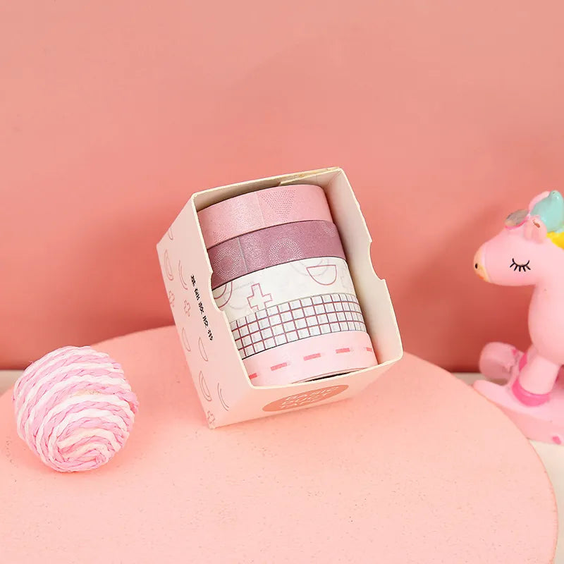 Morandi Washi Tape Sets – 5 Roll Coordinating Collections