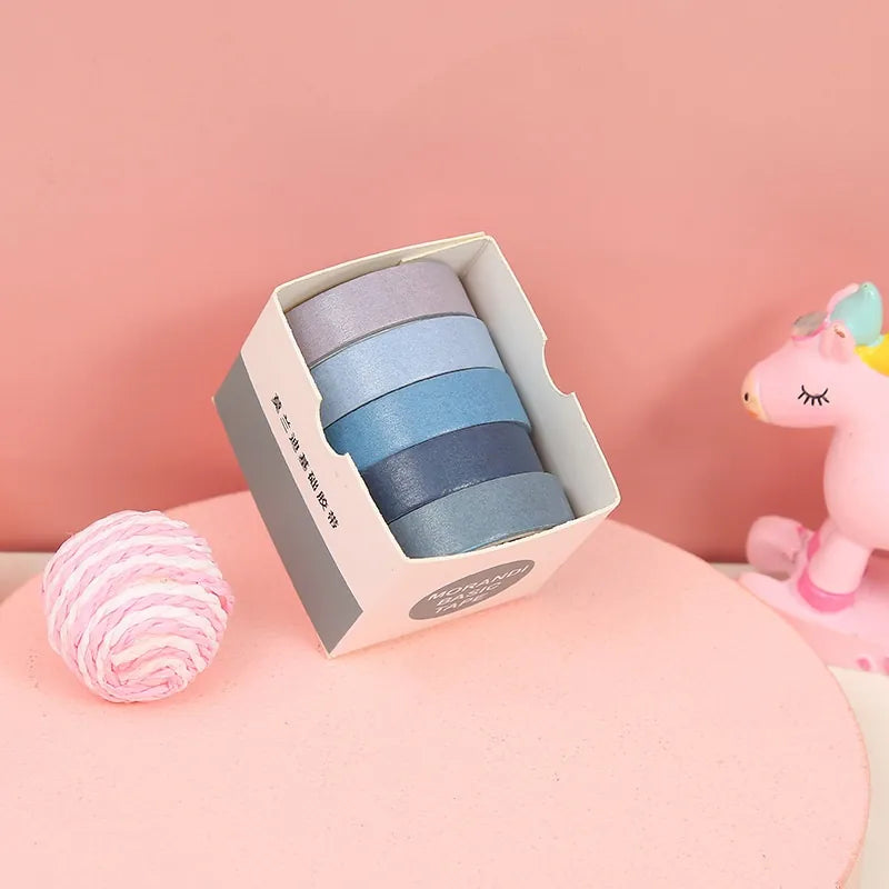 Morandi Washi Tape Sets – 5 Roll Coordinating Collections