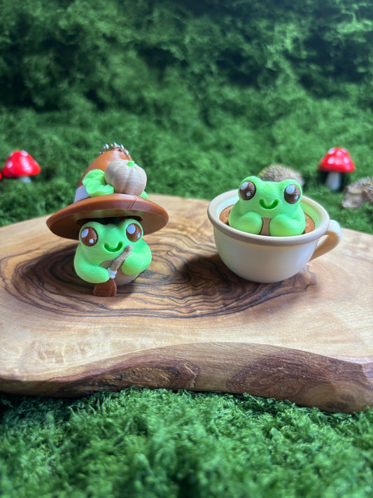 🍂 Cozy Magical Frog Friends 3D Printed Clicker Fidgets