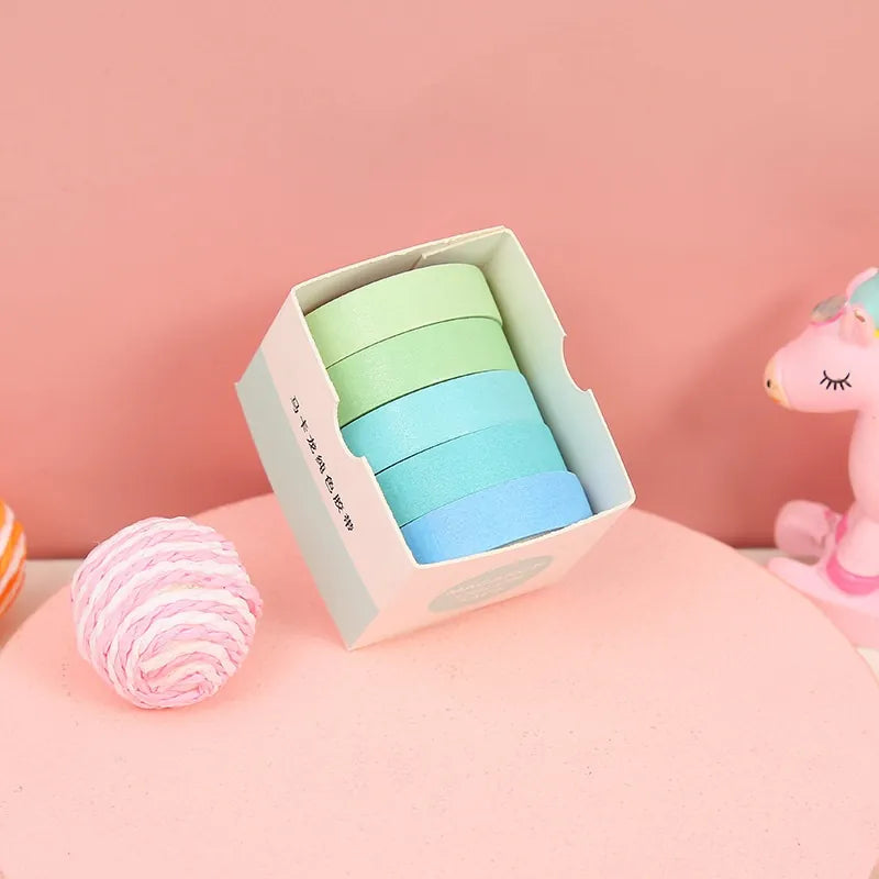 Morandi Washi Tape Sets – 5 Roll Coordinating Collections