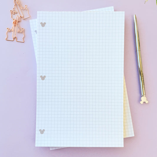 Hidden Mickey Grid Paper Notepad