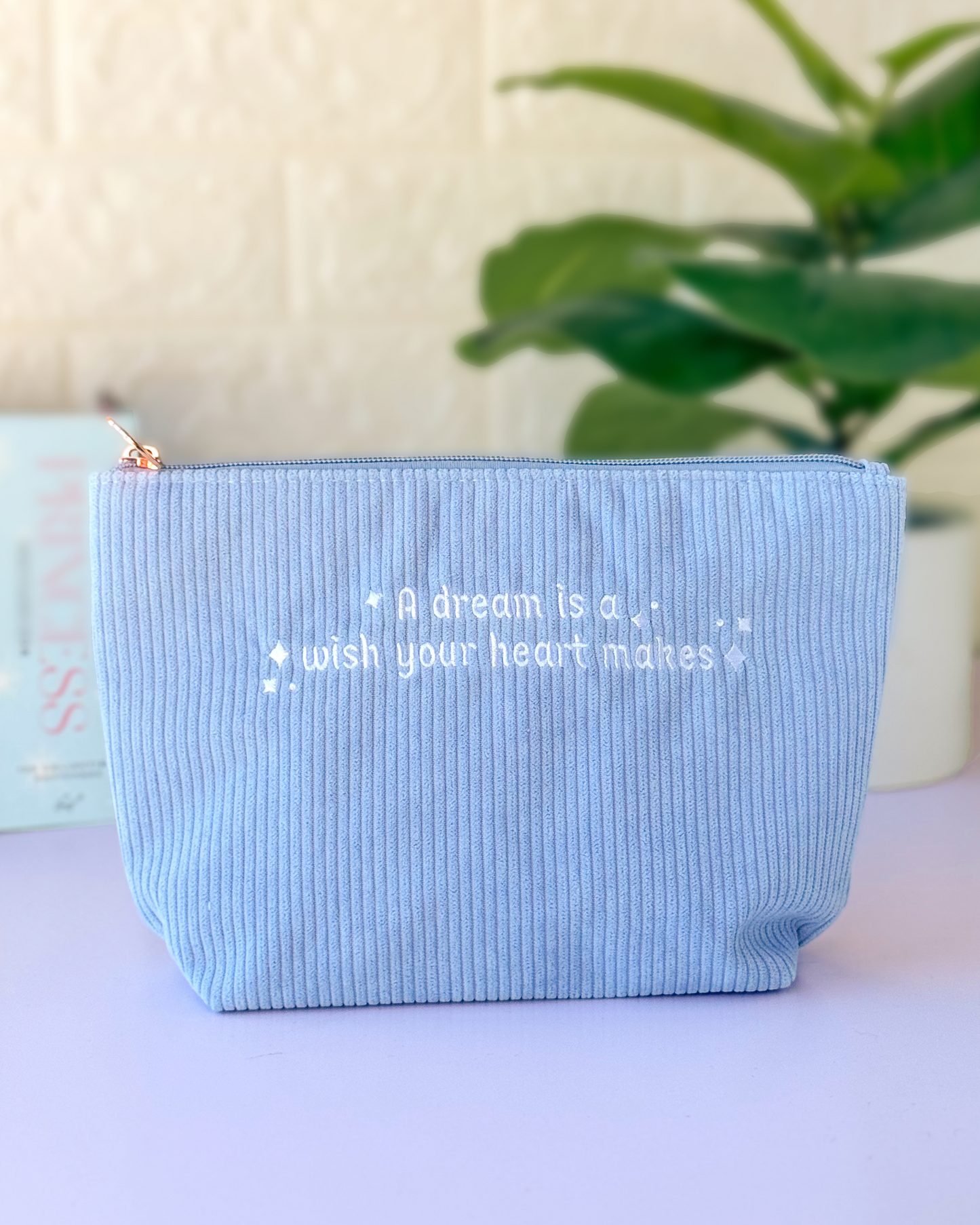 A Dream Is A Wish Your Heart Makes Corduroy Pouch