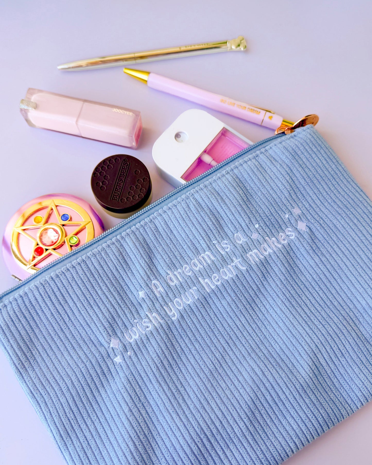 A Dream Is A Wish Your Heart Makes Corduroy Pouch