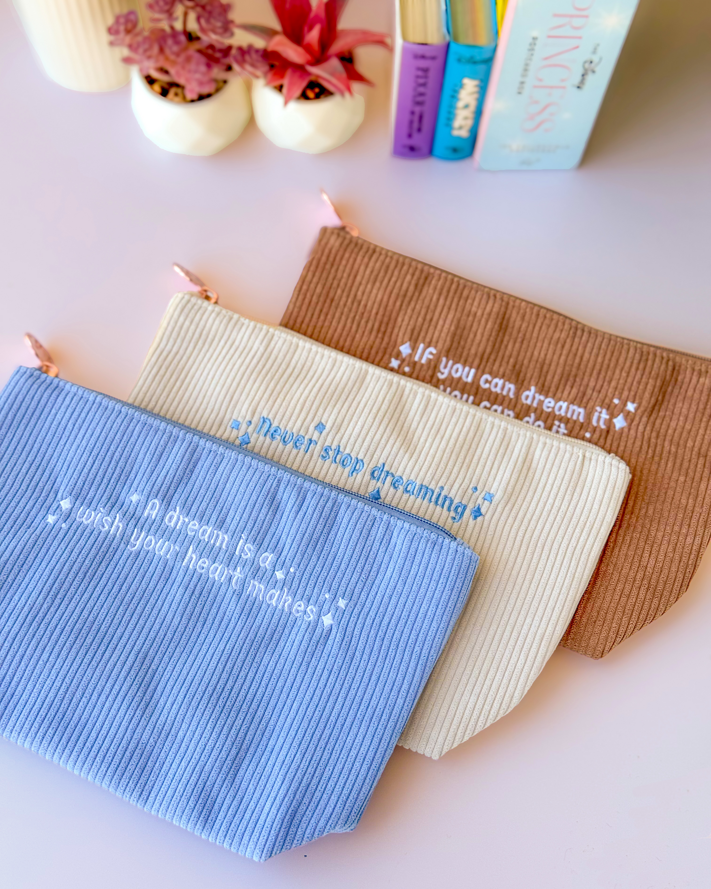 A Dream Is A Wish Your Heart Makes Corduroy Pouch
