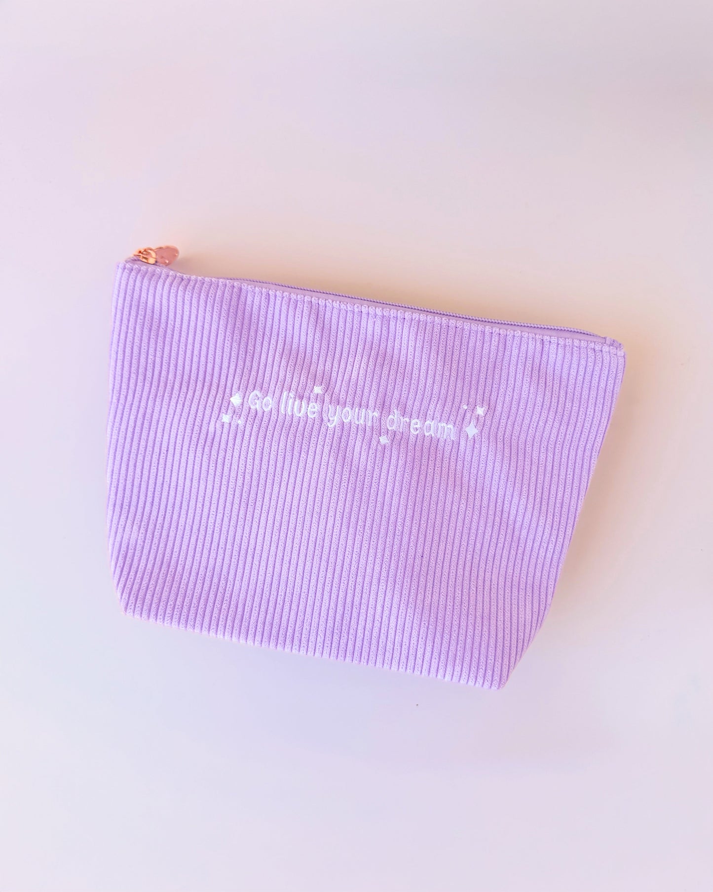 Go Live Your Dream Corduroy Pouch