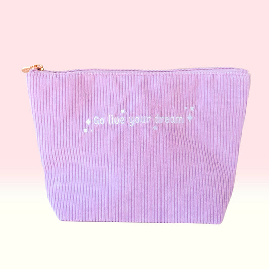 Go Live Your Dream Corduroy Pouch