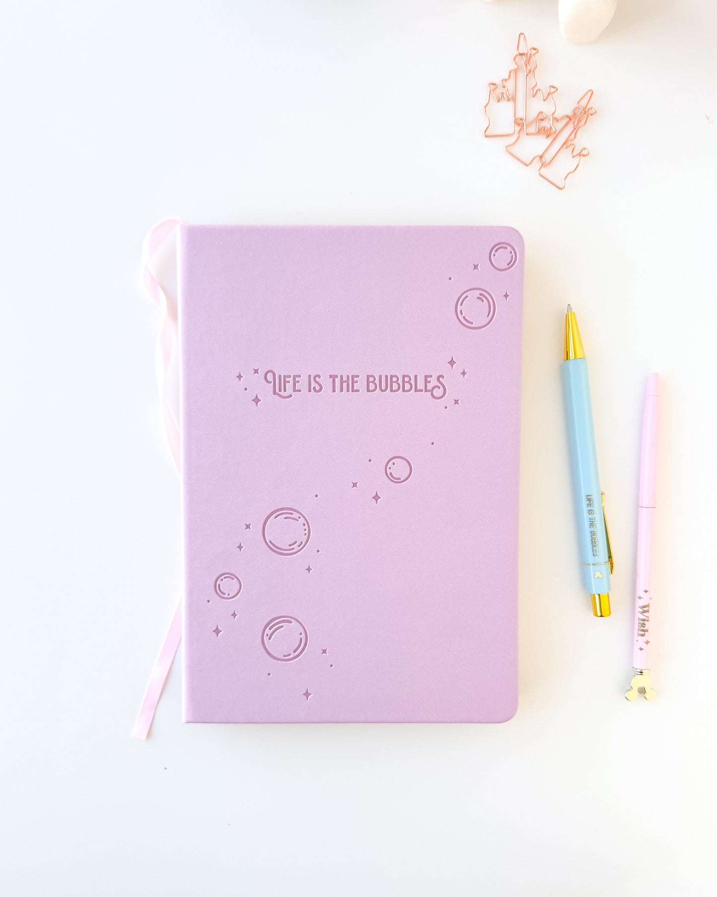 Life Is The Bubbles Embossed Notebook