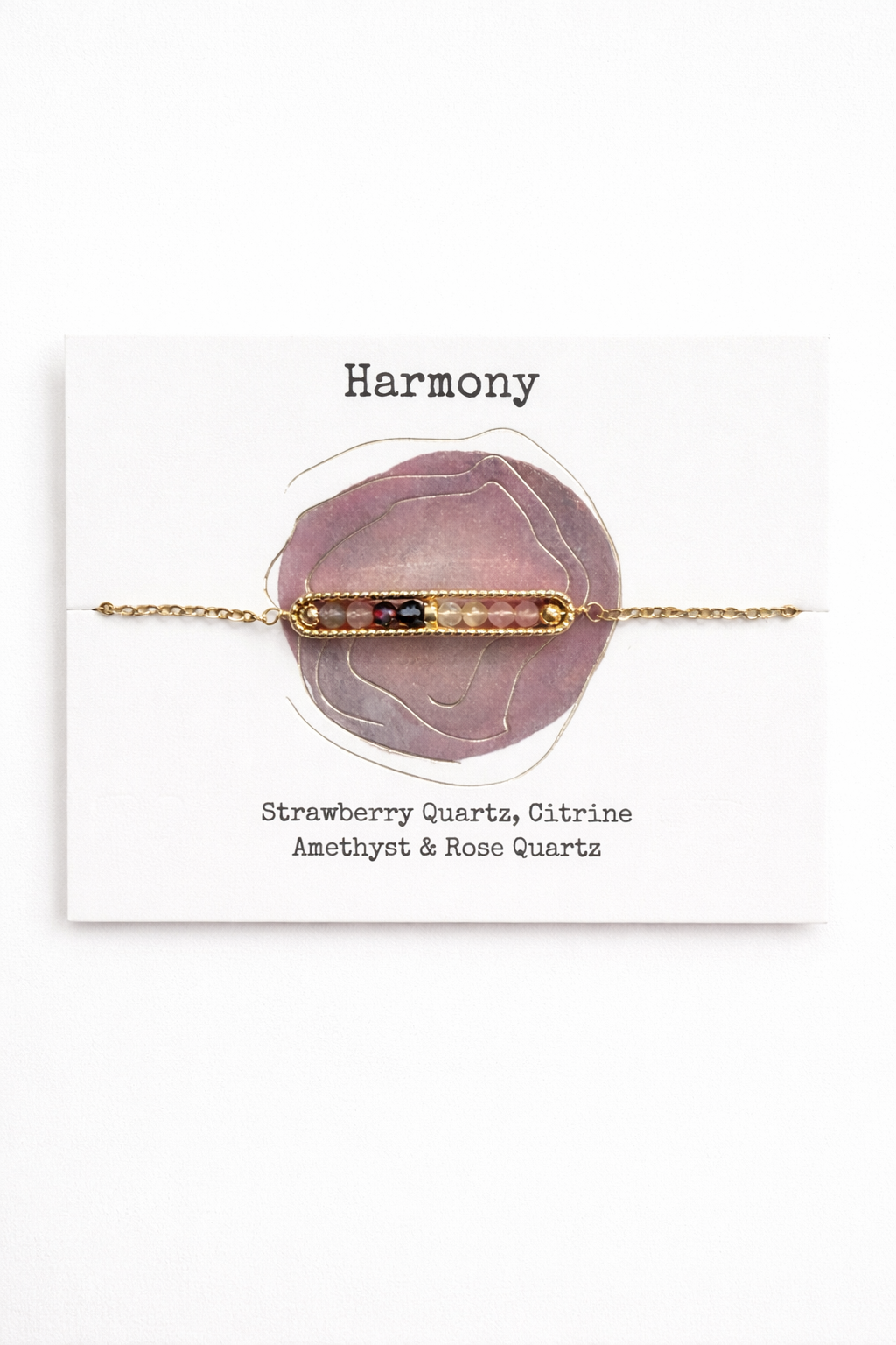 Harmony Crystal Bar Bracelet – Citrine & Amethyst