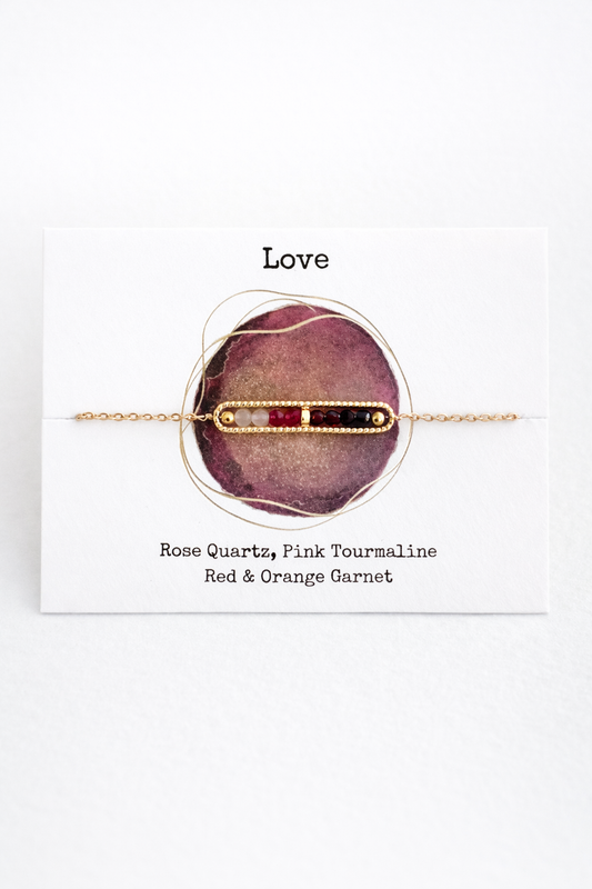 Love Bracelet – Rose Quartz & Pink Tourmaline - The Intention Collection