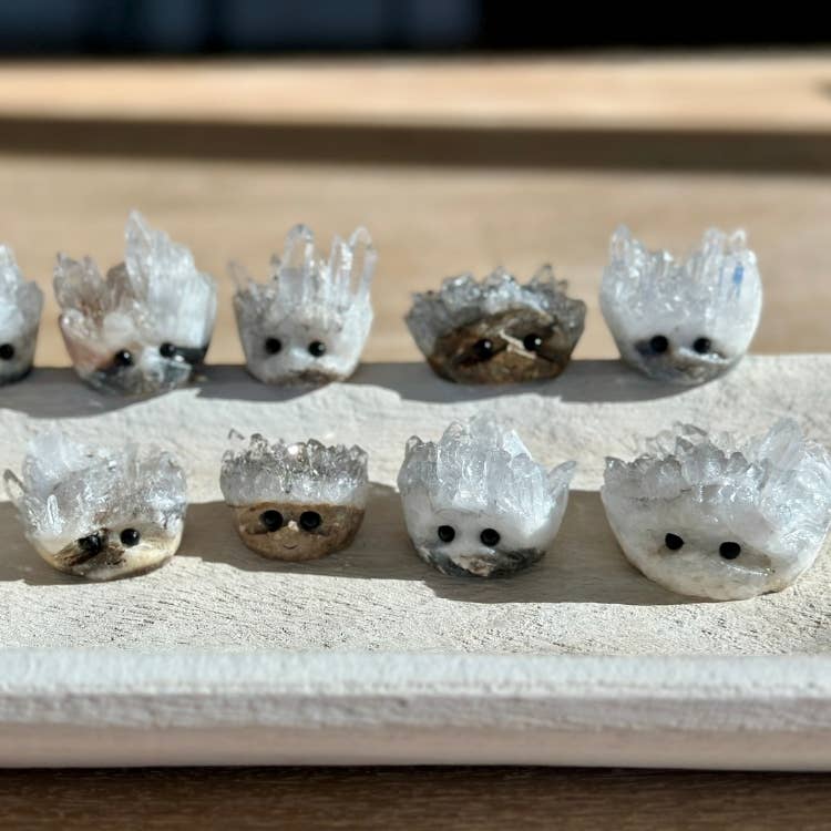 Quartz Crystals with Faces- Punk Rocks Crystal Hedgehogs