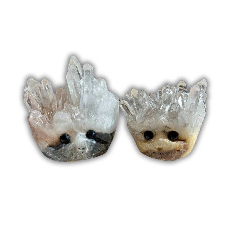 Quartz Crystals with Faces- Punk Rocks Crystal Hedgehogs