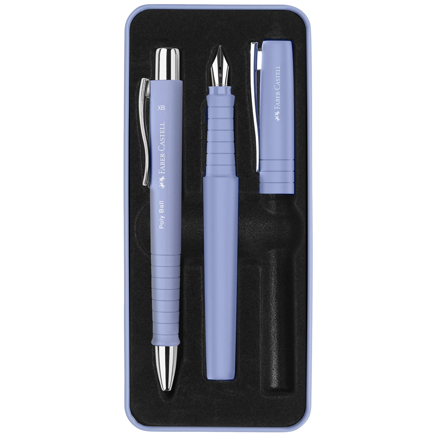 Poly Ball Gift Tin Fountain Pen and Ballpoint Set