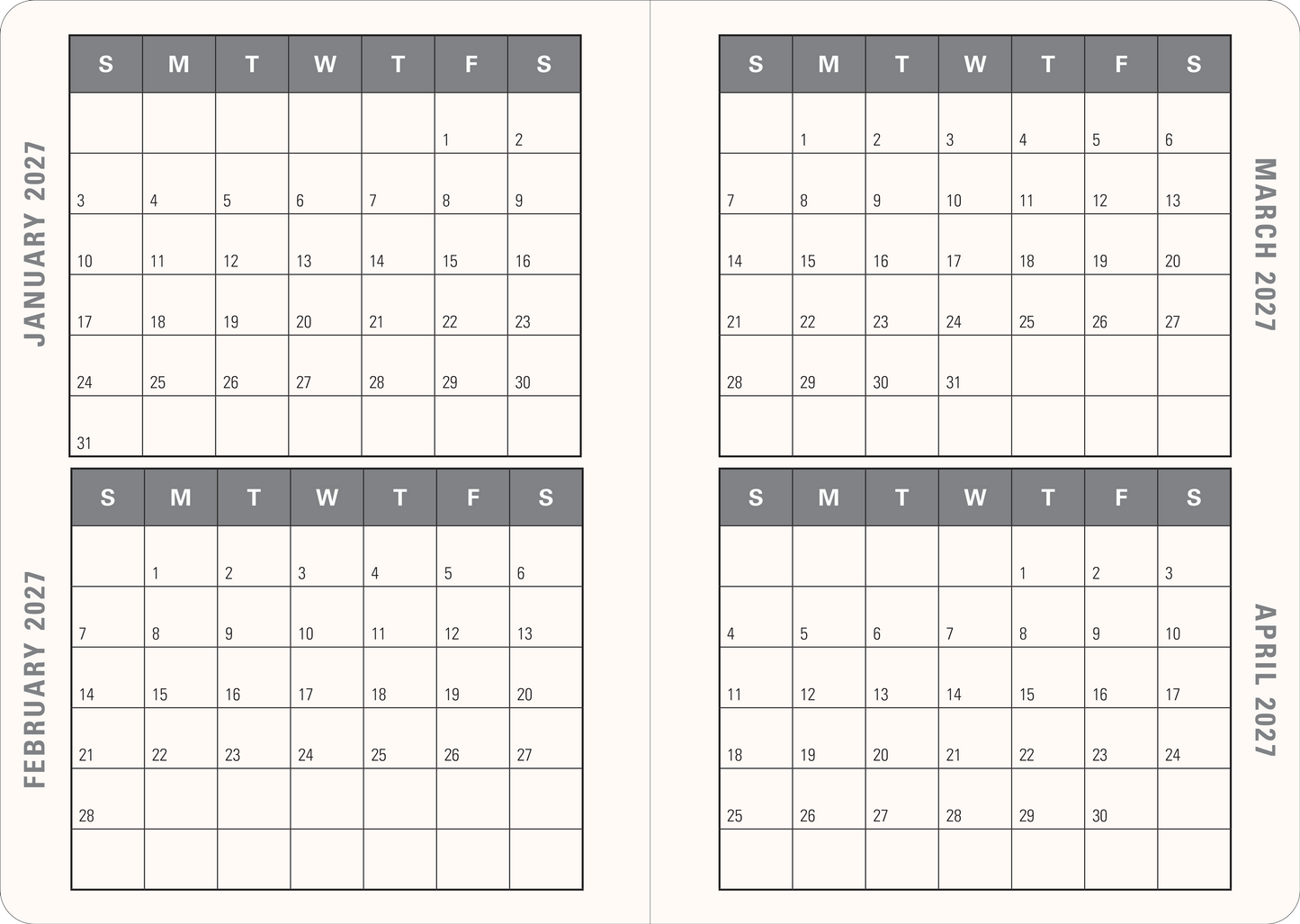 2027 Orange Fairy Weekly Planner
